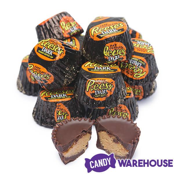 Reese's Dark Chocolate Peanut Butter Cups Miniatures: 10.2-Ounce Bag - Candy Warehouse