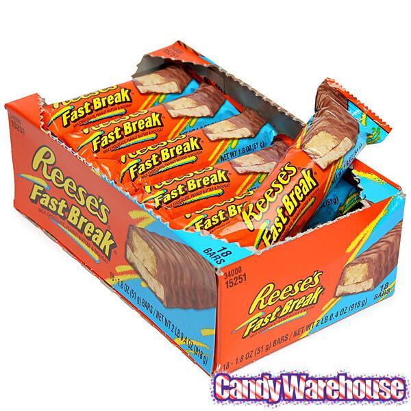 Reese's Fast Break Candy Bars: 18-Piece Box - Candy Warehouse
