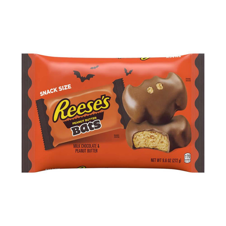 REESE'S Milk Chocolate Peanut Butter Snack Size Bats: 9.6-Ounce Bag - Candy Warehouse
