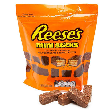 Reese's Mini Sticks Candy Bars: 6.3-Ounce Bag - Candy Warehouse