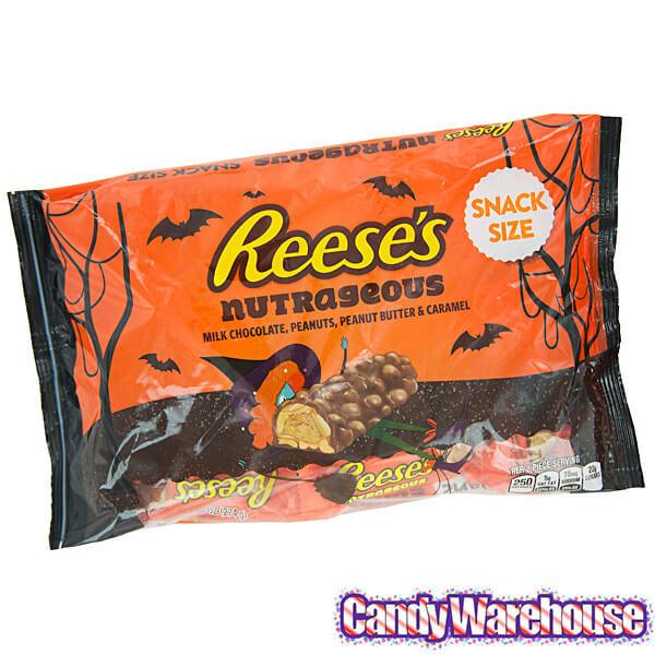 Reese's Nutrageous Snack Size Candy Bars: 10-Piece Bag - Candy Warehouse