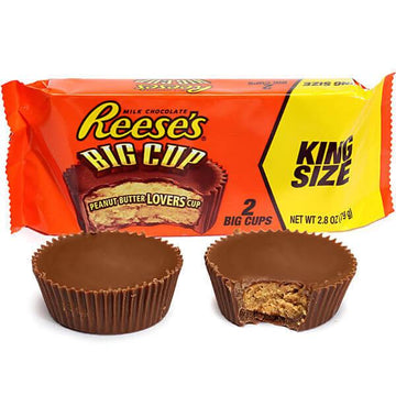 Reese's Peanut Butter Big Cups King Size Packs: 16-Piece Box - Candy Warehouse