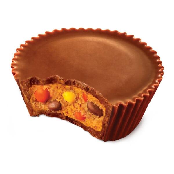 Reese's Peanut Butter Big Cups Stuffed with Reese's Pieces Candy King Size Packs: 16-Piece Box - Candy Warehouse