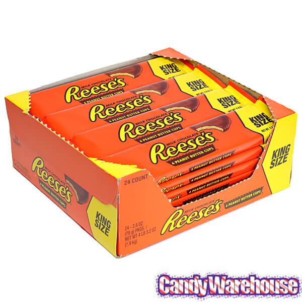 Reese's Peanut Butter Cups Candy King Size Packs: 24-Piece Box - Candy Warehouse