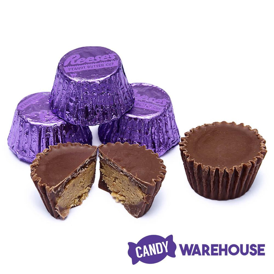 Reese's Peanut Butter Cups Miniatures - Purple: 200-Piece Bag - Candy Warehouse