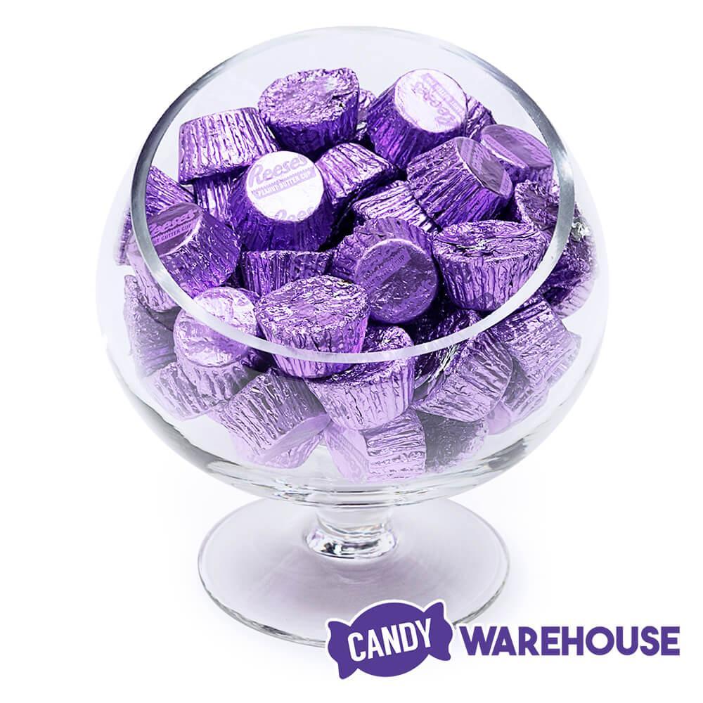 Reese's Peanut Butter Cups Miniatures - Purple: 200-Piece Bag - Candy Warehouse
