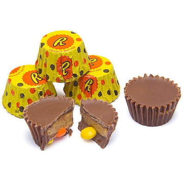 Reese's Peanut Butter Cups Miniatures Stuffed with Reese's Pieces: 18-Ounce Bag - Candy Warehouse