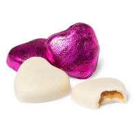 Reese's Pink Foiled White Creme Peanut Butter Hearts: 9.1-Ounce Bag - Candy Warehouse