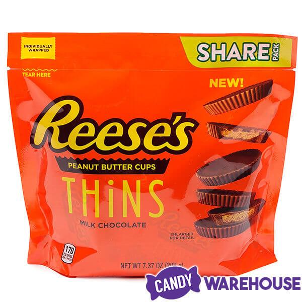 Reese's Thins Milk Chocolate Peanut Butter Cups Candy: 7.37-Ounce Bag ...