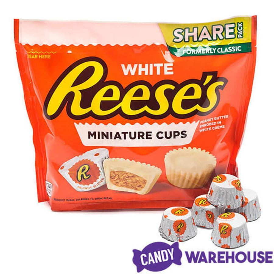 Reese's White Chocolate Peanut Butter Cups Miniatures: 10.5-Ounce Bag - Candy Warehouse