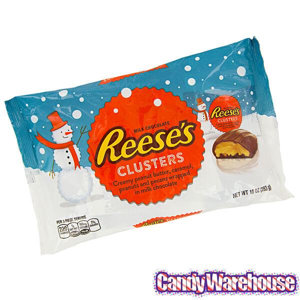 Reeses Christmas Peanut Butter Milk Chocolate Clusters: 10-Ounce Bag - Candy Warehouse
