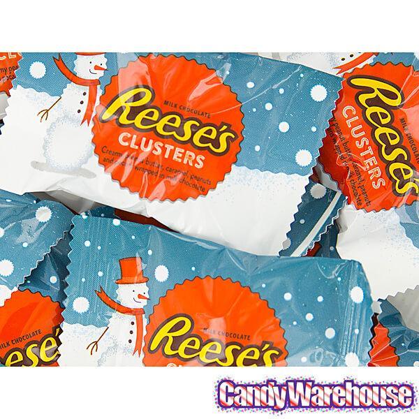 Reeses Christmas Peanut Butter Milk Chocolate Clusters: 10-Ounce Bag - Candy Warehouse