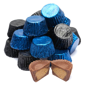 Reeses Peanut Butter Cups Color Combo - Dark Blue and Black: 400-Piece Box - Candy Warehouse