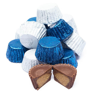 Reeses Peanut Butter Cups Color Combo - Dark Blue and White: 400-Piece Box - Candy Warehouse