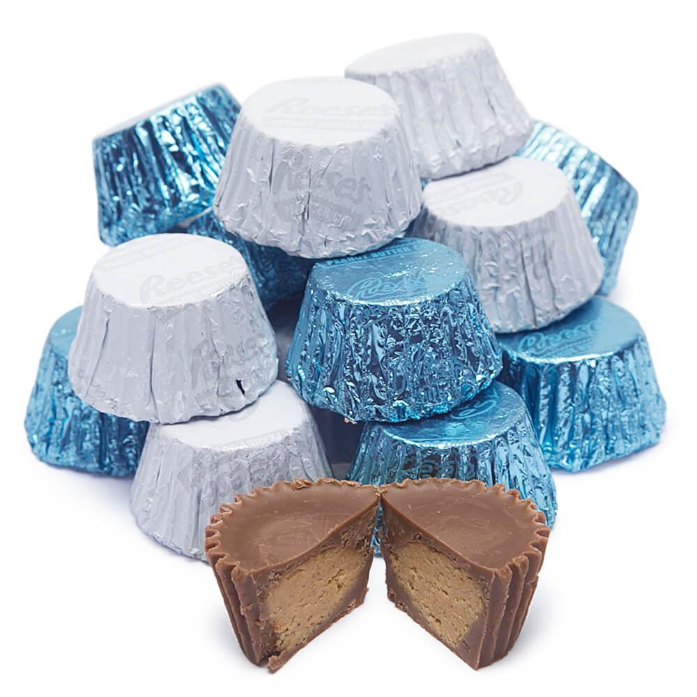 Reeses Peanut Butter Cups Color Combo - Light Blue and White: 400-Piece Box - Candy Warehouse