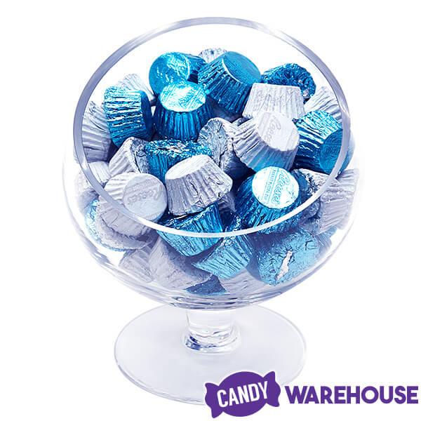 Reeses Peanut Butter Cups Color Combo - Light Blue and White: 400-Piece Box - Candy Warehouse