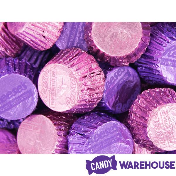 Reeses Peanut Butter Cups Color Combo - Pink and Purple: 400-Piece Box - Candy Warehouse