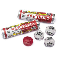 Regal Crown Sour Cherry Hard Candy Rolls: 24-Piece Box - Candy Warehouse