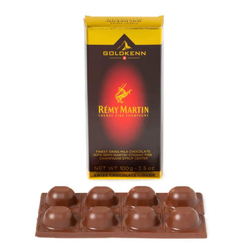 Remy Martin Cognac Filled Chocolate Bar: 10-Piece Box - Candy Warehouse