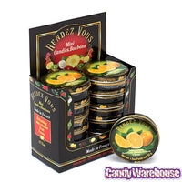 Rendez Vous Mini Bon Bons Tins - Sour Lemon: 12-Piece Box - Candy Warehouse