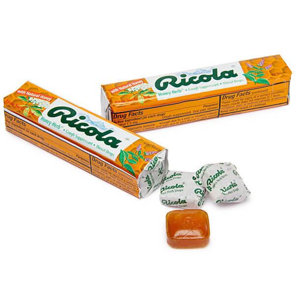 Ricola Honey-Herb Candy Drops Packs: 18-Piece Box - Candy Warehouse