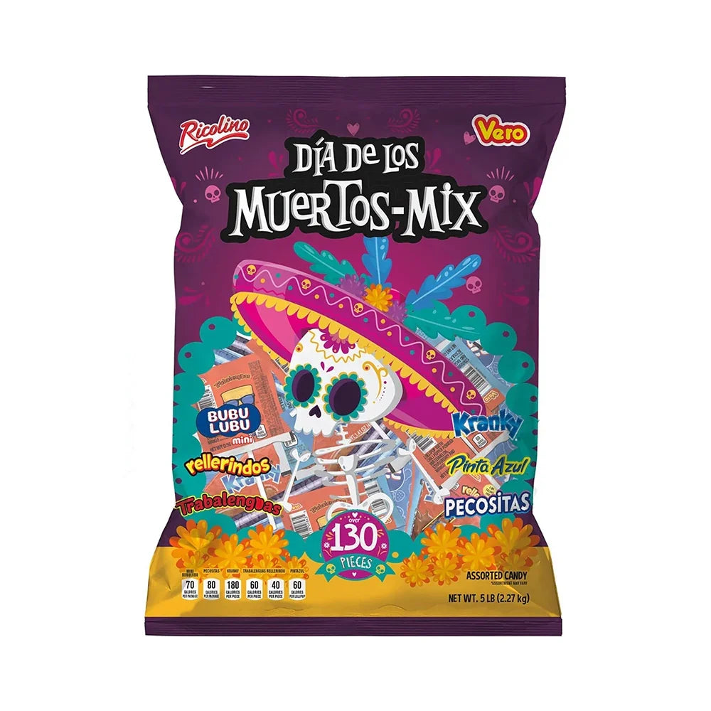 Ricolino Día de los Muertos Candy Mix: 130-Piece Bag