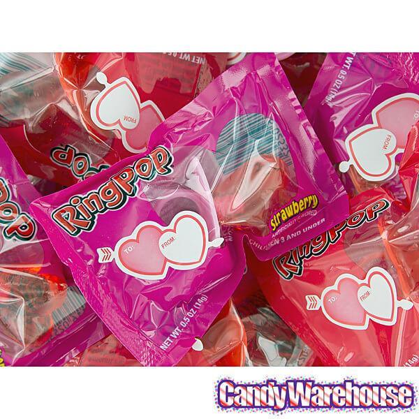 Ring Pops Valentine Heart: 36-Piece Box - Candy Warehouse