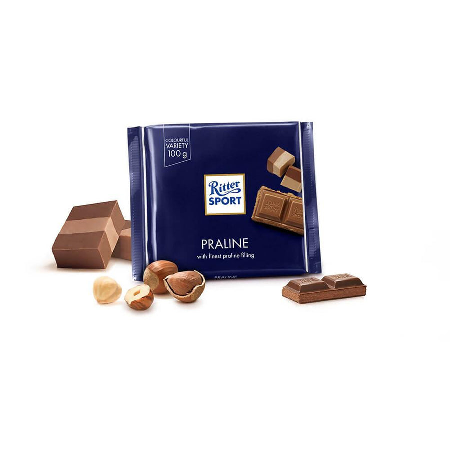 Ritter Sport Milk Chocolate Bars With Praline Filling: 13-Piece Box - Candy Warehouse