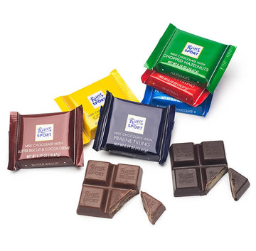 Ritter Sport Mini Chocolate Bars: 84-Piece Box - Candy Warehouse