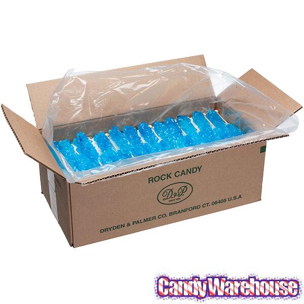 Rock Candy Crystal Sticks - Blue: 120-Piece Case - Candy Warehouse