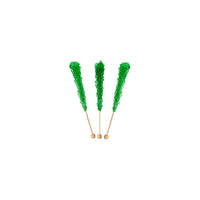 Rock Candy Crystal Sticks - Green: 120-Piece Case - Candy Warehouse
