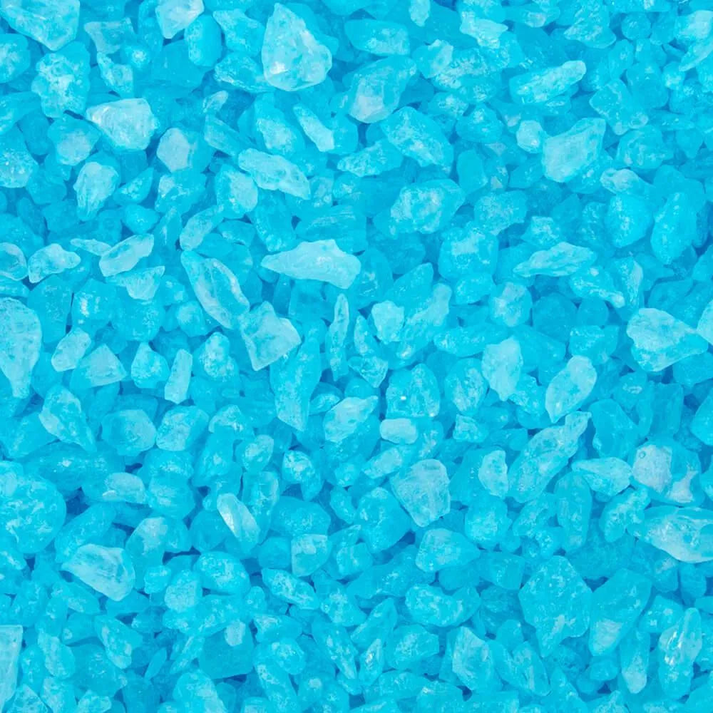 Chocolate Rocks Blue Rock Candy Crystals - Light Blue: 5LB Box | Candy Warehouse