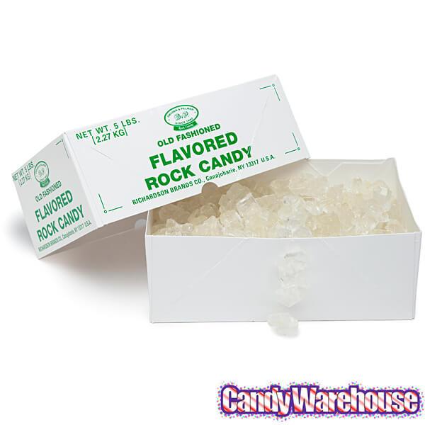 Rock Candy Strings - White: 5LB Box - Candy Warehouse