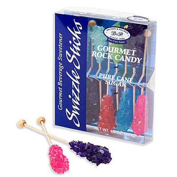 Rock Candy Swizzle Sticks 10-Packs - Assorted: 6-Piece Box - Candy Warehouse