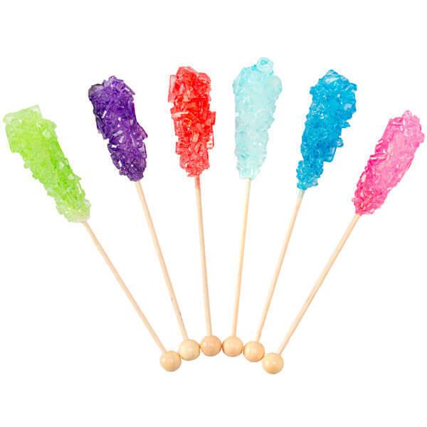 Rock Candy Swizzle Sticks - Assorted Colors - Unwrapped: 72-Piece Box - Candy Warehouse