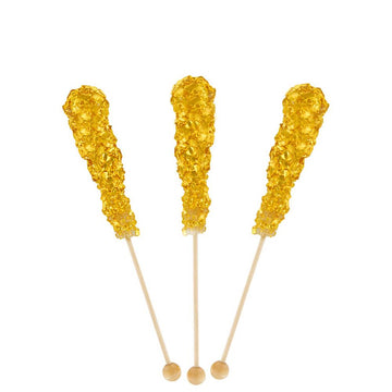 Rock Candy Swizzle Sticks - Gold: 5-Piece Gift Pack - Candy Warehouse