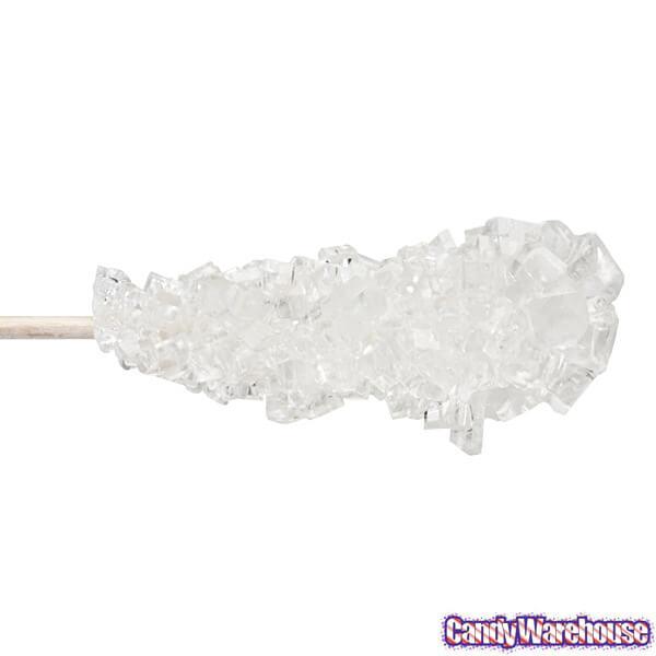 Rock Candy Swizzle Sticks - White - Unwrapped: 72-Piece Box - Candy Warehouse