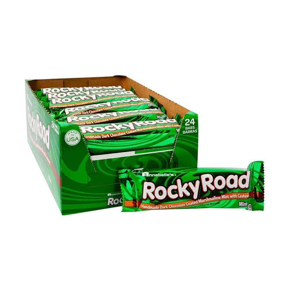 Rocky Road Mint Candy Bars: 24-Piece Box - Candy Warehouse