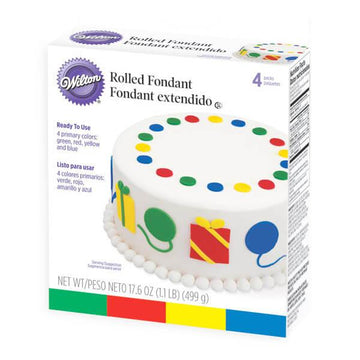 Rolled Fondant - Primary Colors: 4-Piece Set - Candy Warehouse