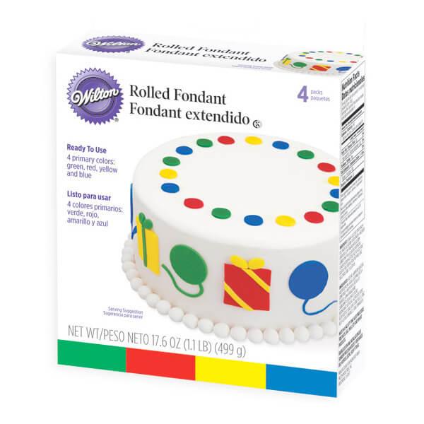 Rolled Fondant - Primary Colors: 4-Piece Set - Candy Warehouse