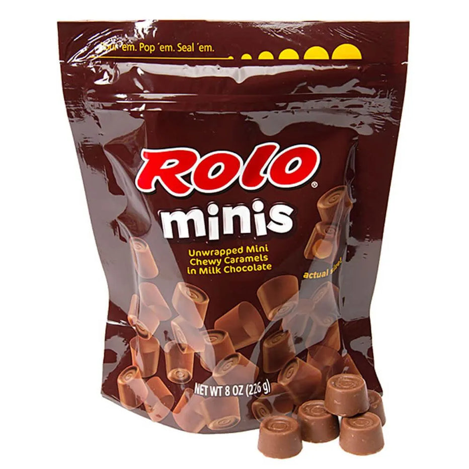 Square Minty Rolo's Rolo Minis Candy: 8-Ounce Bag – Candy Warehouse