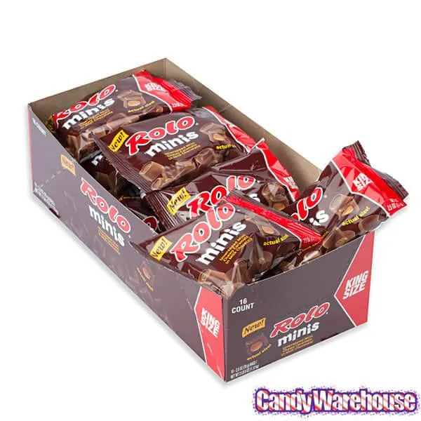 Mini Rolo Box Rolo Minis Candy King Size Pouches: 16-Piece Box – Candy Warehouse