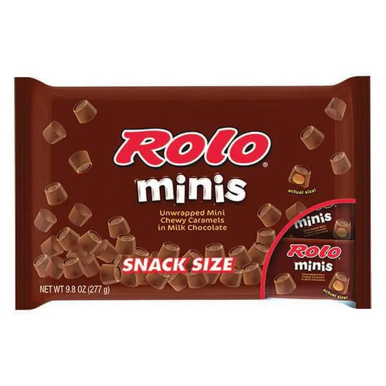 Snackers Rolo Rolo Minis Candy Snack Size Packs: 15-Piece Bag | Candy Warehouse