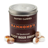 Root Beer Drops Hard Candy: 10-Ounce Tin - Candy Warehouse