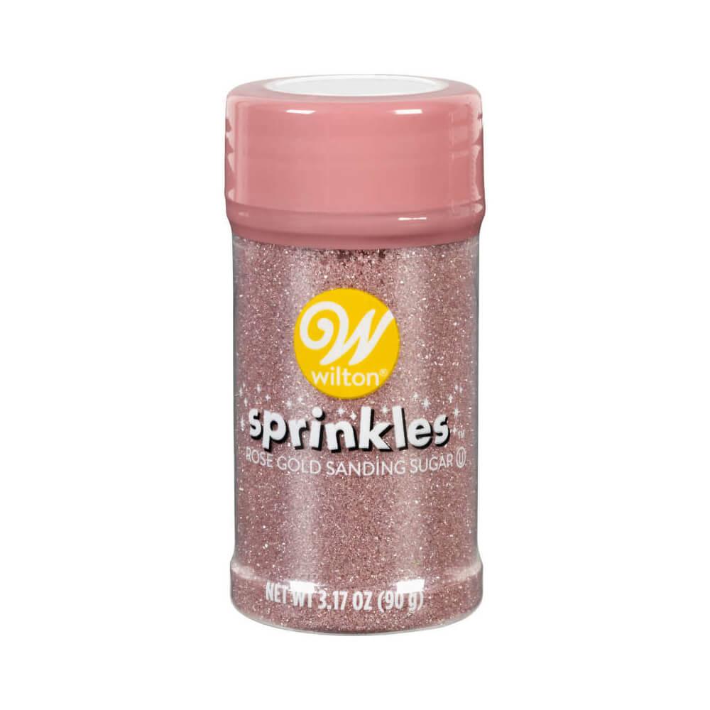 Rose Gold Sanding Sugar Sprinkles: 3-Ounce Bottle - Candy Warehouse