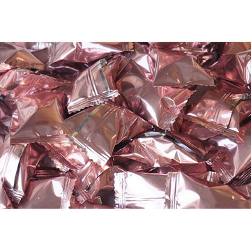 Rose Gold Wrapped Buttermint Creams: 300 Piece Case - Candy Warehouse