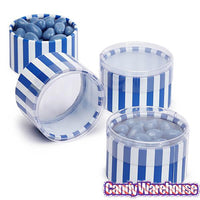Royal Blue Plastic Cylinder Favor Boxes - 3-Ounce: 6-Piece Set - Candy Warehouse