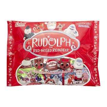 Rudolph The Red-Nosed Reindeer Double Crisp Chocolates: 10-Ounce Bag - Candy Warehouse