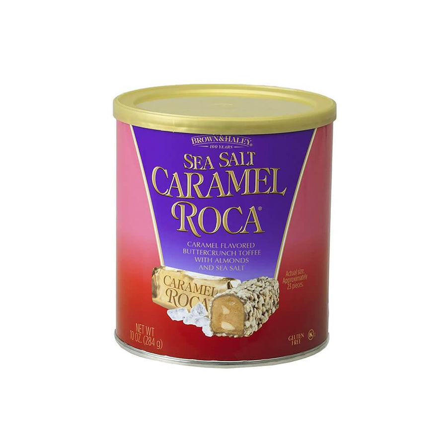 Sea Salt Caramel Roca Candy: 10-Ounce Tin - Candy Warehouse