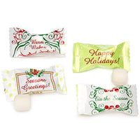 Seasons Greetings Christmas Buttermint Creams: 1000-Piece Case - Candy Warehouse